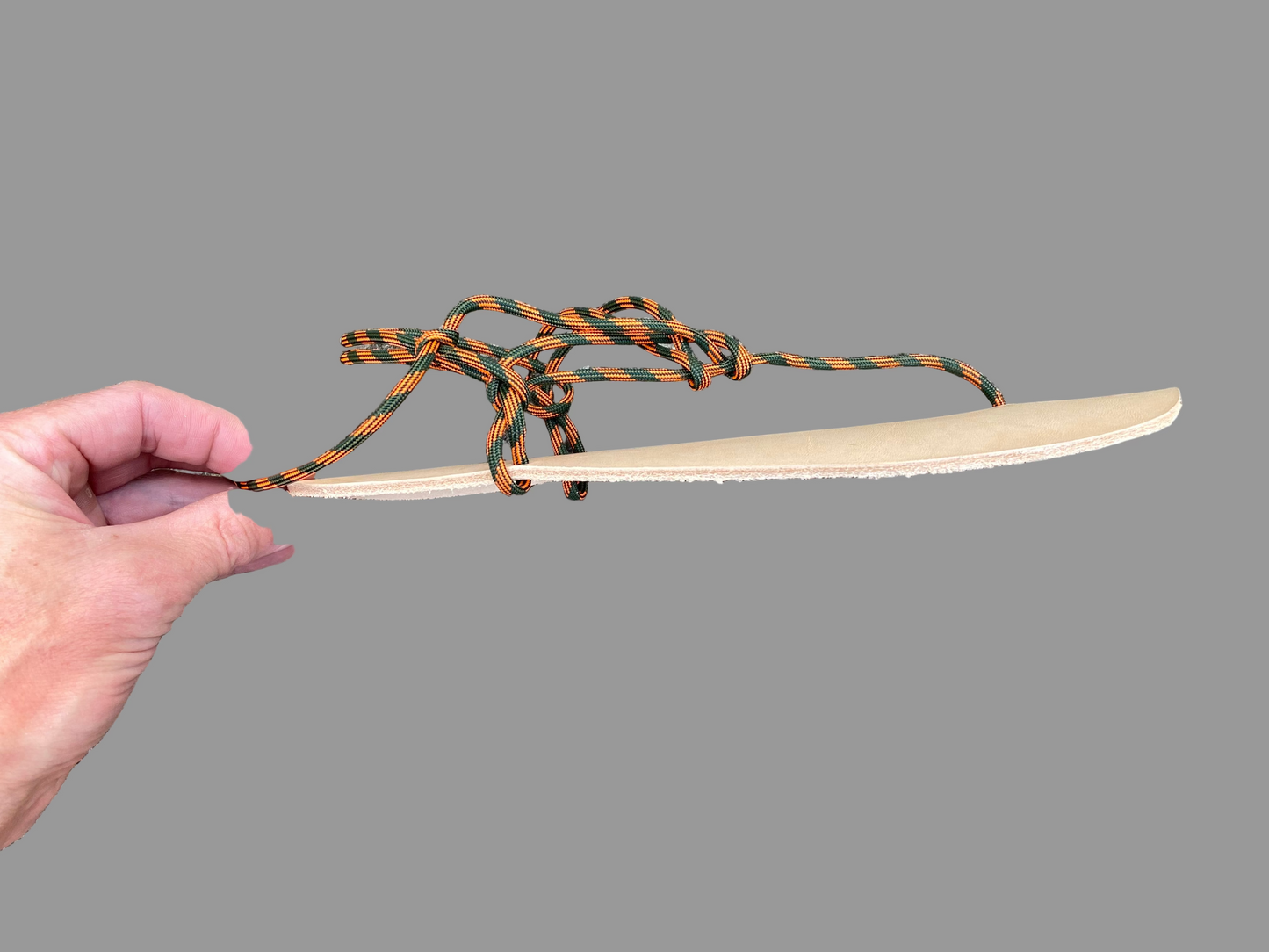 Primal Tread Barefoot Leather Sandals – Handmade Vegetable Tanned Leather with Paracord Laces