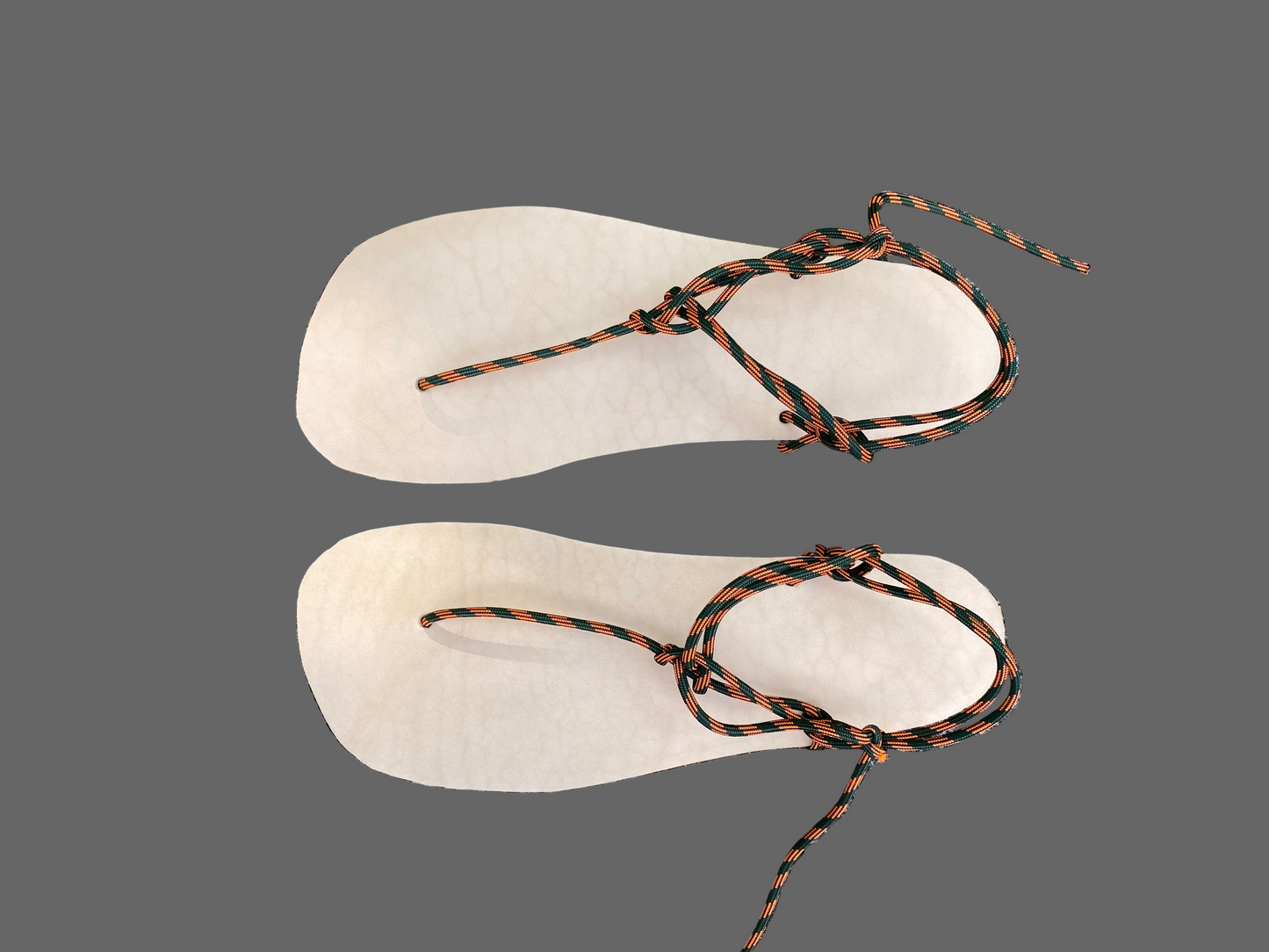 Primal Tread Barefoot Leather Sandals – Handmade Vegetable Tanned Leather with Paracord Laces